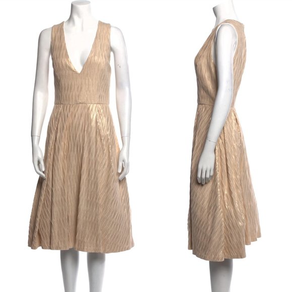 ALICE + OLIVIA V-Neck Midi Length Dress - Picture 12 of 12